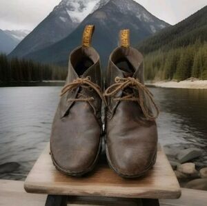 Leather polo work boots and shoes